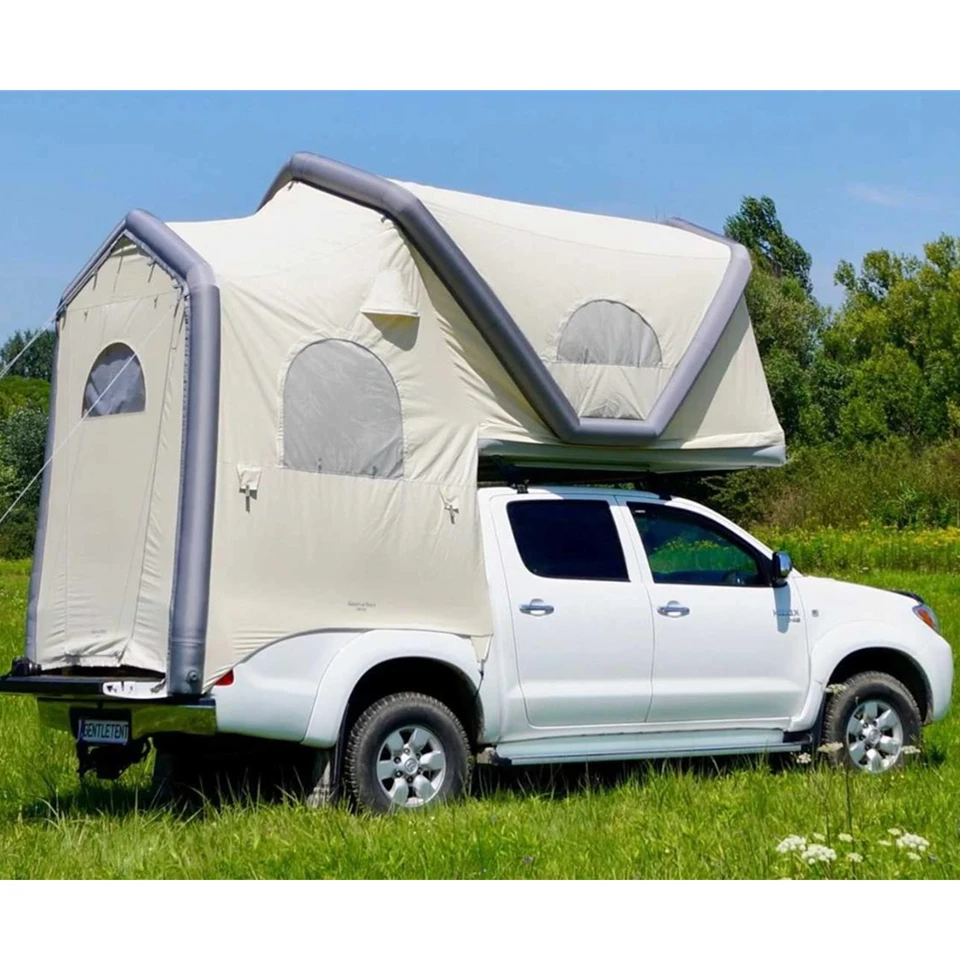 

Jusood Compact Inflatable Rooftop inflatable Tent Provides Spacious Interior truck bed Gentle Tent