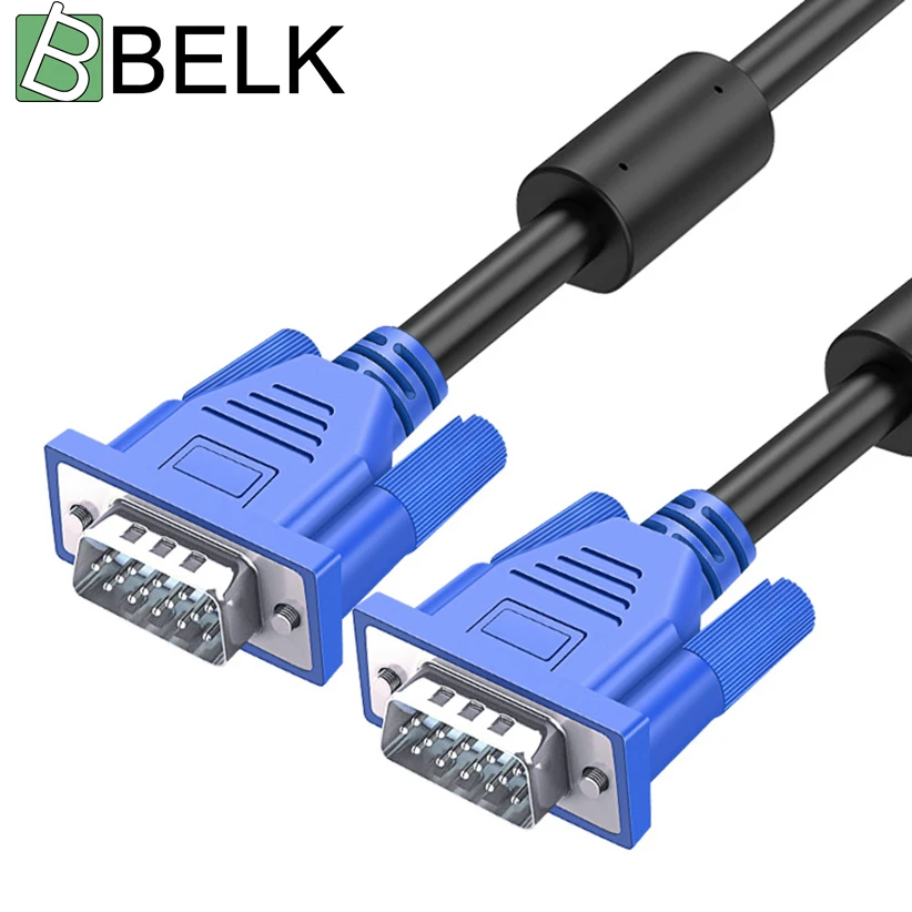 

Belk VGA Cable Computer Monitor TV Projector HD Cable VGA Video Extension Line 1.5/3/5/10 Meters