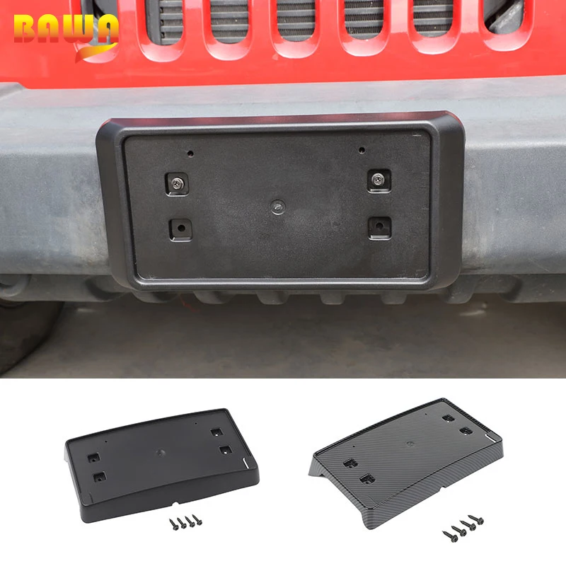 

BAWA Car Exterior Accessories for Jeep Wrangler JL 2018+ License Plate Holder Bracket for Jeep Wrangler JL 2018 2019 2020 2021