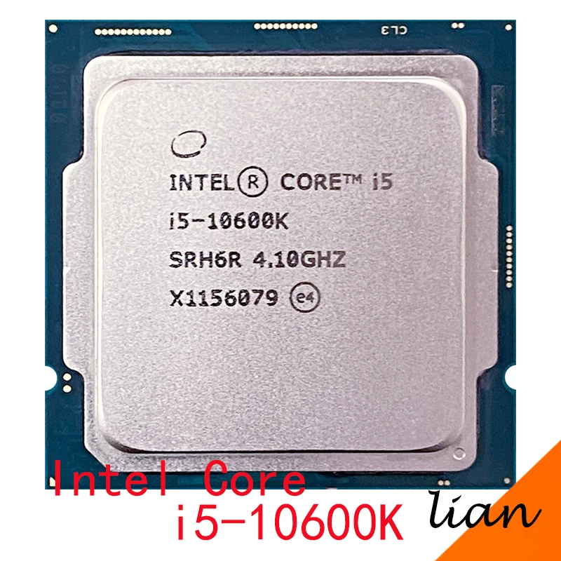 

Intel Core i5-10600K I5 10600K 4.1 GHz Six-Core Twelve-Thread CPU Processor 65W LGA1200