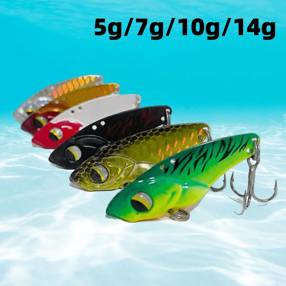 

FOCARP Fishing Lures Metal Vib Lure 5g 7g 10g 14g With Treble Hook Metal Bait Sinking Hard Lure Wobblers For Bass Trout Carp
