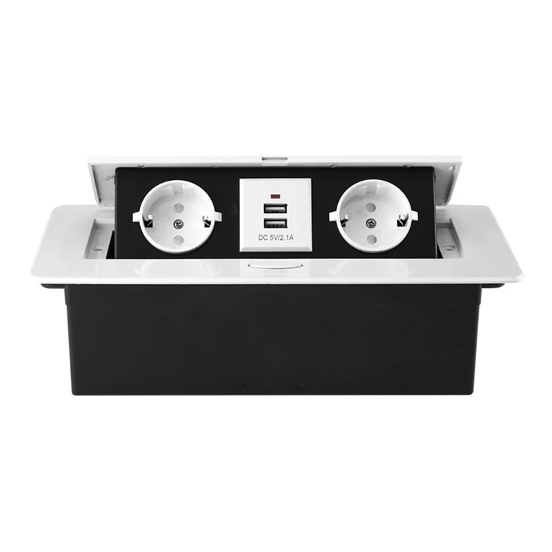 Настольная розетка с европейской вилкой Рабочая панель USB-зарядкой медленная