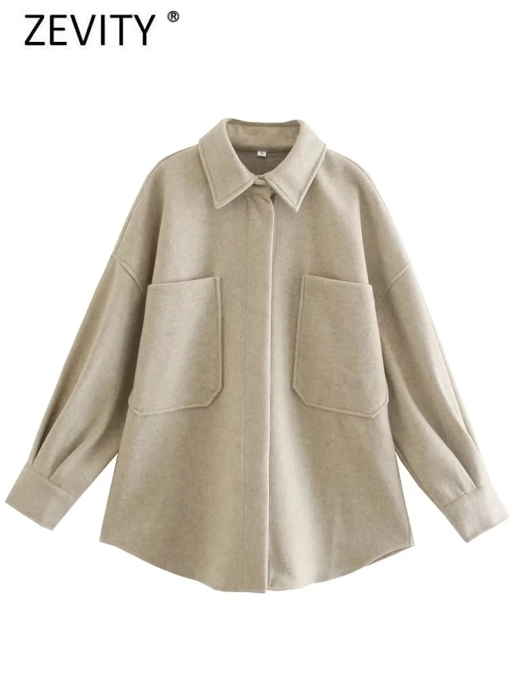 

Женское Свободное пальто с отложным воротником и двойными карманами, 6 цветов