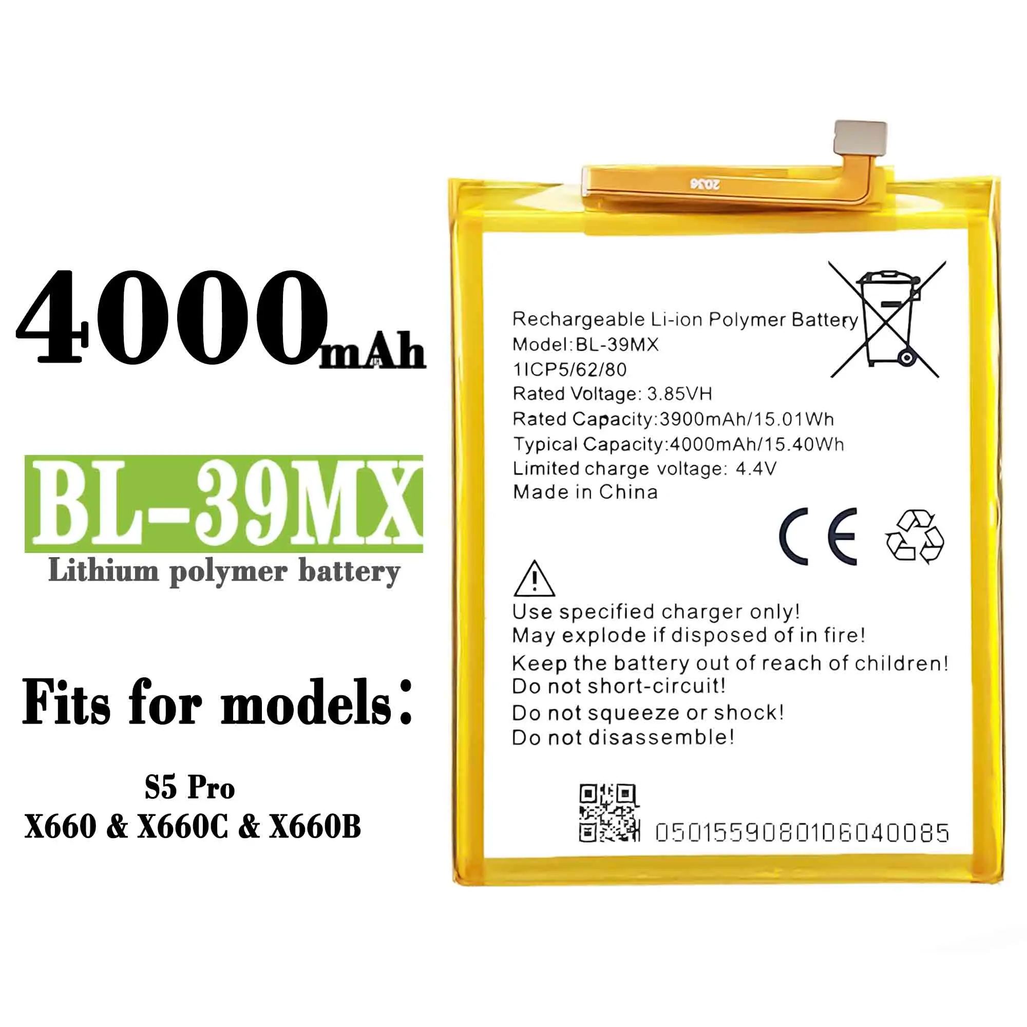 compatible for infinix x660 1560 2s5 pro bl 39mx 4000mah phone battery series free global shipping