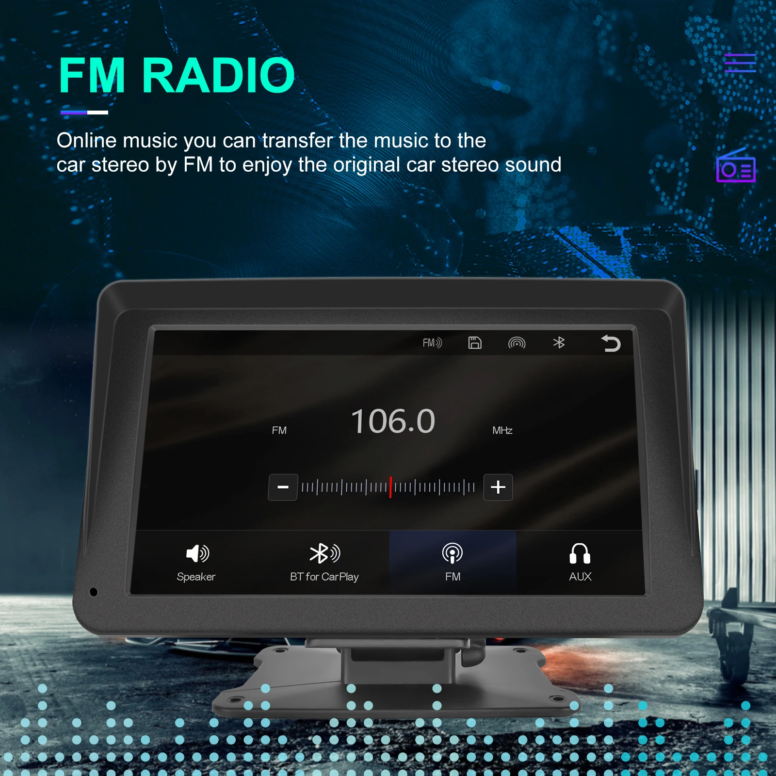 LeeKooLuu 7" Touch Screen AirPlay MP5 Player Portable Smart Car Radio Wireless Apple Carplay Android Auto Universal Multemedia images - 6