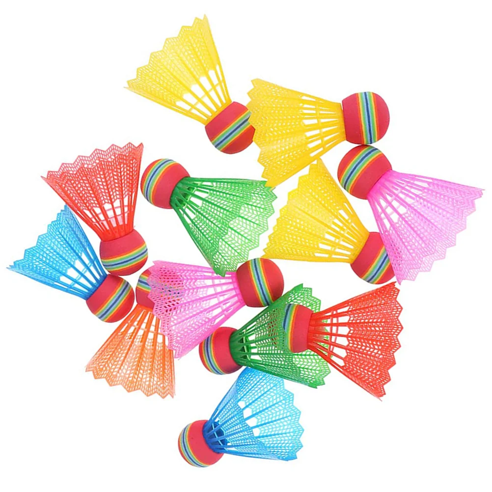 

12 Pcs Plastic Balls Kids Badminton 8.5X6.5CM Colorful Shuttlecock Child