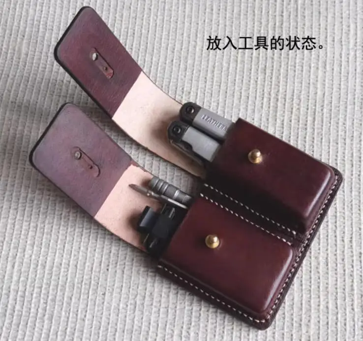 Кожаный чехол для ремня ручной работы набора всплесков и бит Leatherman