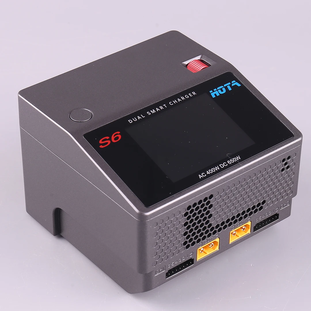 HOTA S6 AC400W DC650W 15A умное маленькое Двухканальное зарядное устройство для батареи Lipo