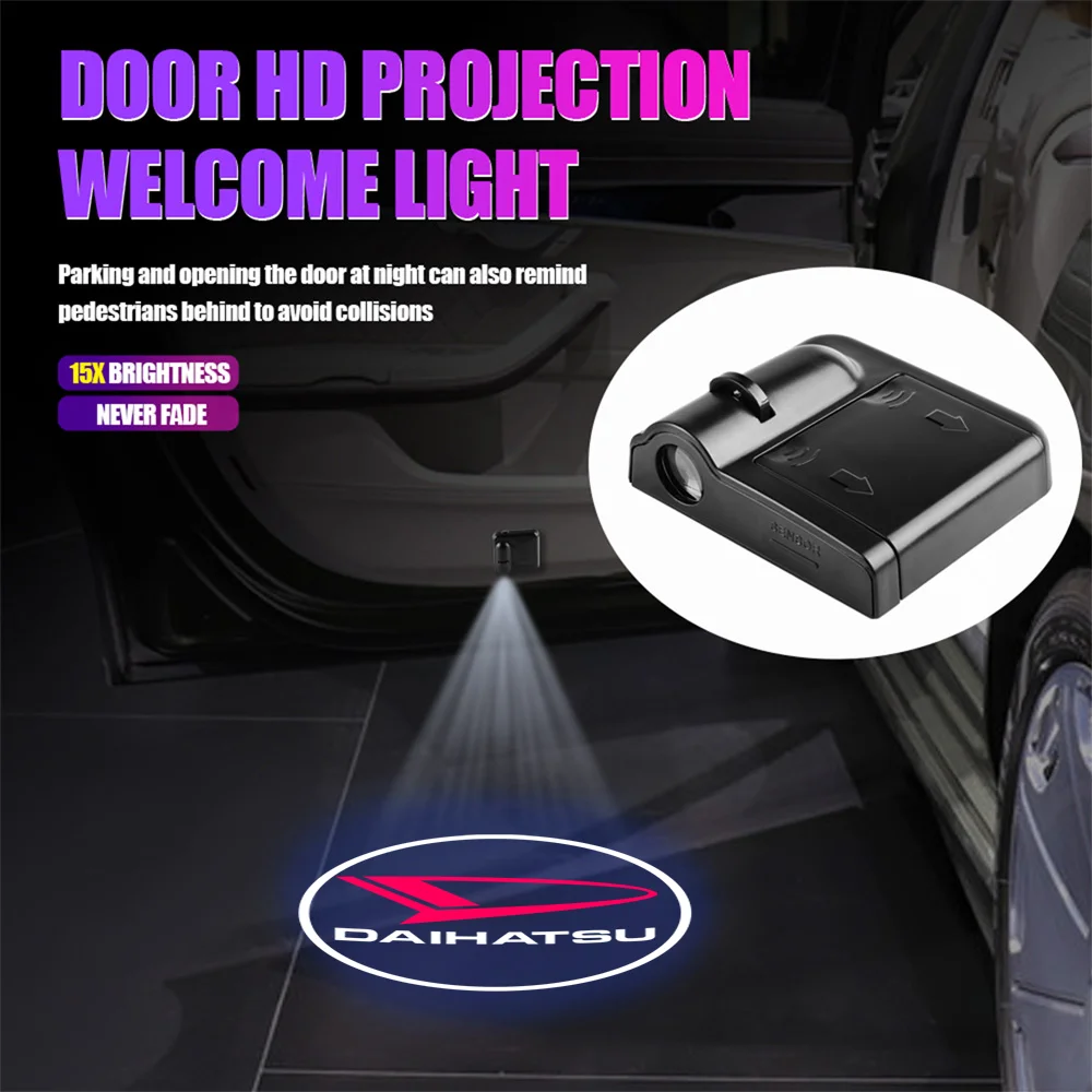 

Car Door Emblem Light Welcome Lamp Wireless Laser Projector Auto Decoration For Daihatsu Terios Sirion Mira Materia Rocky YRV