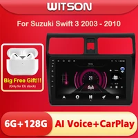 witson ai voice android 11 gps car dvd player for suzuki swift 2005 2006 2012 touch screen video 2din wireless carplay 4g modem