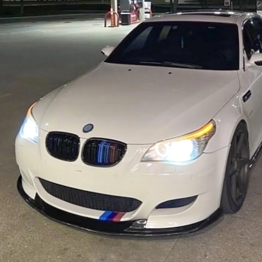 Для BMW 5 серии E60 E61 2005-2010 M5 аксессуары спойлер на передний бампер комплект