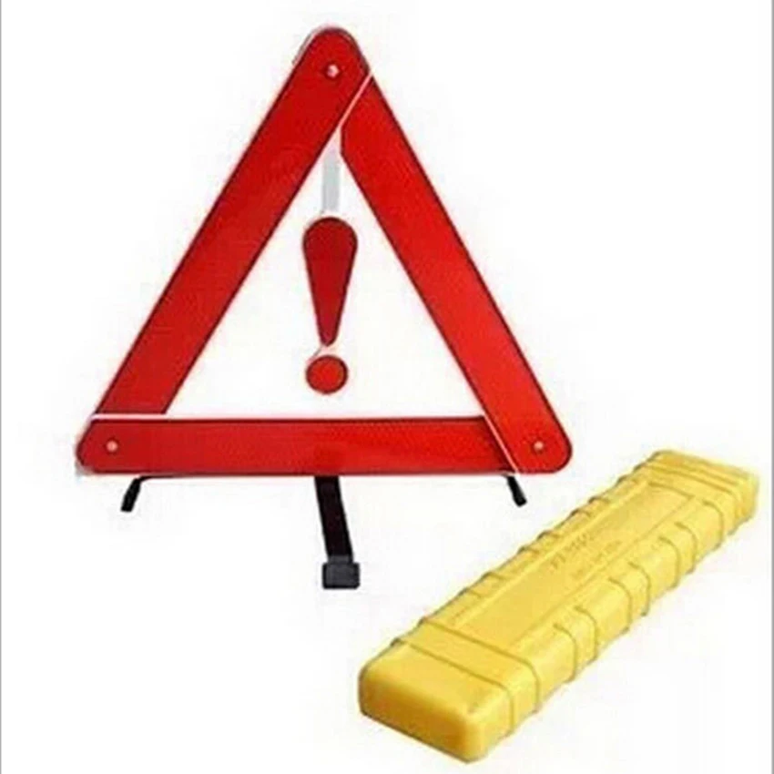 

Safety Triangle Kit Road Emergency Warning Reflector Roadside Reflective Early Warning Sign, Foldable 1 Pack of Emergency Car Ki