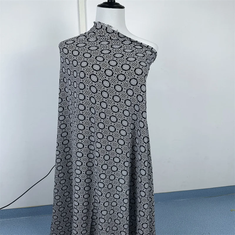 

New Printed Chiffon Fabric For Bohemian Skirt Top Dress High-End Handmade DIY Tulle Fabric