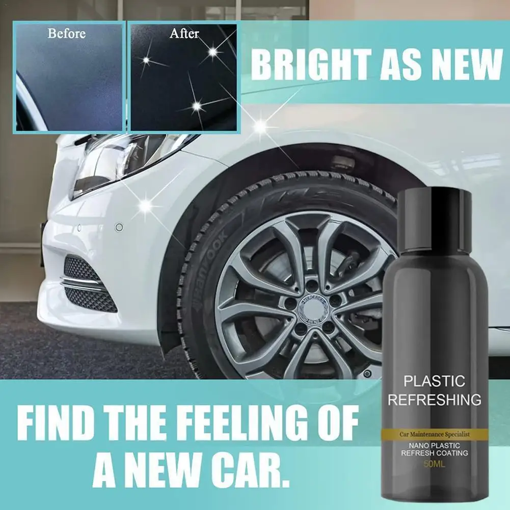 

30/50ML Set Car Plastic Parts Retreading Agent Instrument Panel Agent Automotive Interior Plastic Part Retreading Cleaning Agent