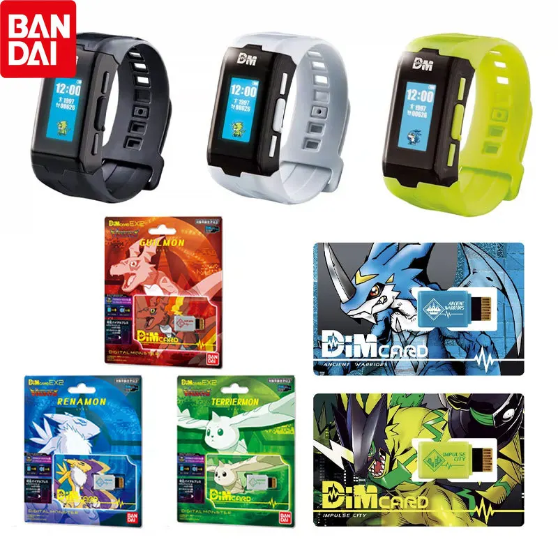BANDA DIM Card VITAL BRACELET Digimon Adventure V-mon Pulsemon Guilmon Renamon Terriermon Kids Toy Gift Genuine In Stock