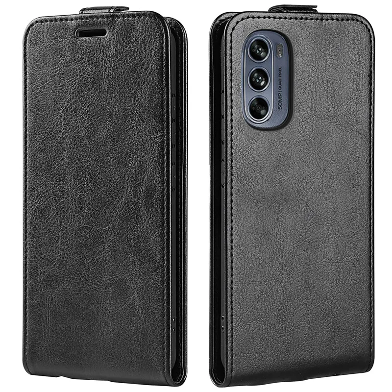

Vertical Flip Case For Motorola G62 5G G52 G42 G22 4G G32 Cover Shockproof Silicone + PU Leather Cases For Moto G72 Smartphone