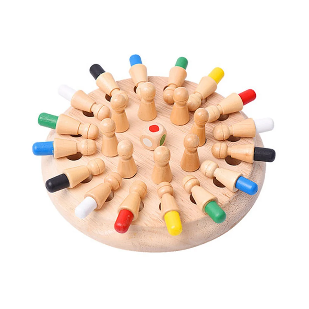 

1 Set of Wooden Memory Chess Logic Thinking Training Educational Wooden
