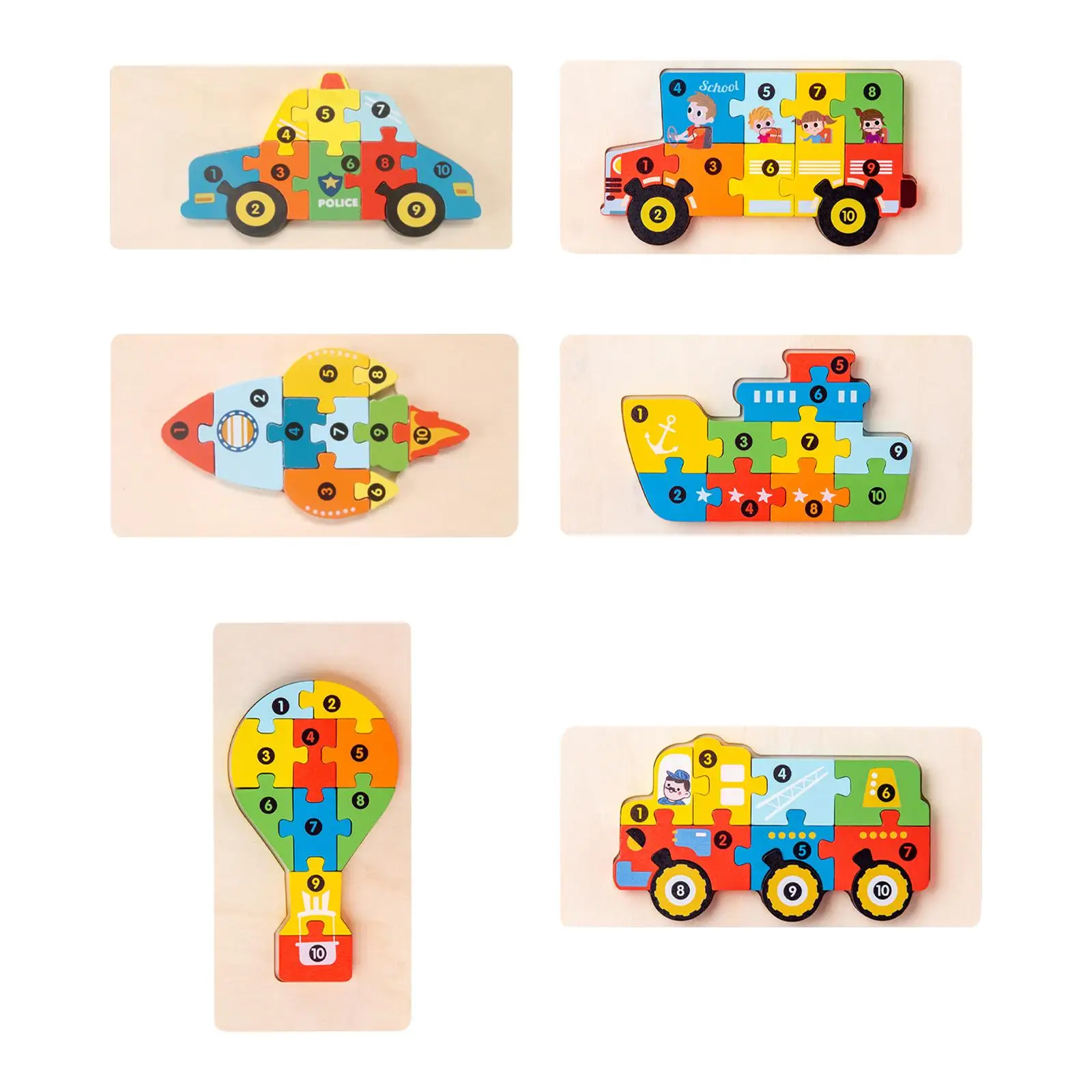 

Деревянные пазлы для малышей 1-3, развивающие игрушки Монтессори, пазлы для малышей для дошкольников, подарки для детского сада