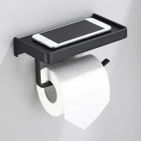 wall mounted tissue boxes kitchen bathroom paper roll rack toilet paper holder with phone storage shelf phone holder