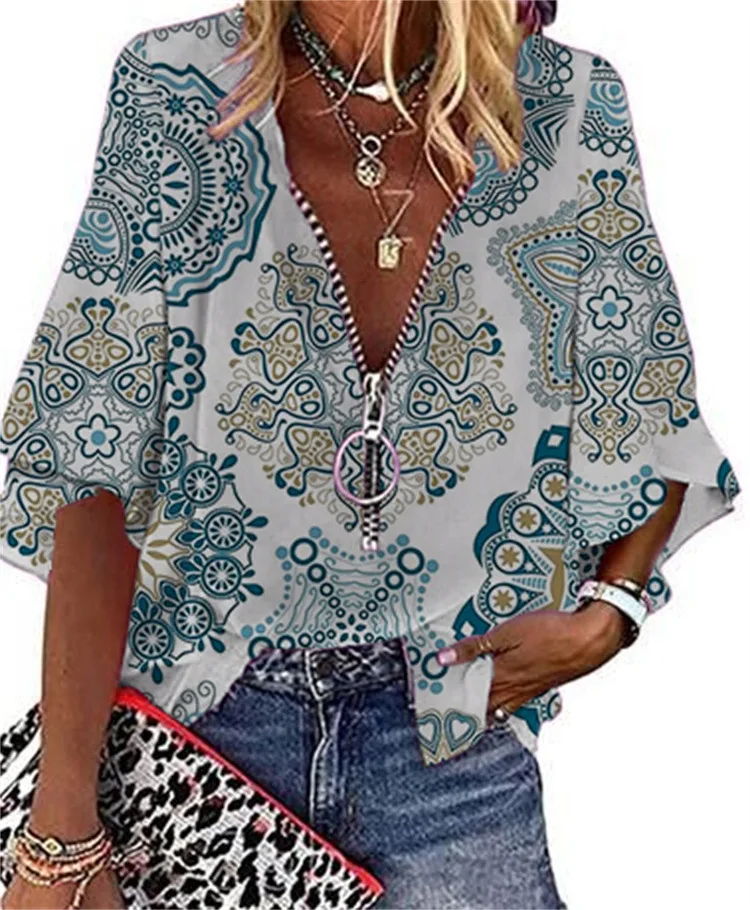 

Ladies Tops Women Plant Flower Floral 3D Print T Shirt Loose V-Neck Short Sleeve Casual Tee Top Summer New Streetwear