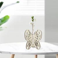 planter terrarium with wooden butterfly stand desktop glass hydroponic propagation vase for home restaurant office use