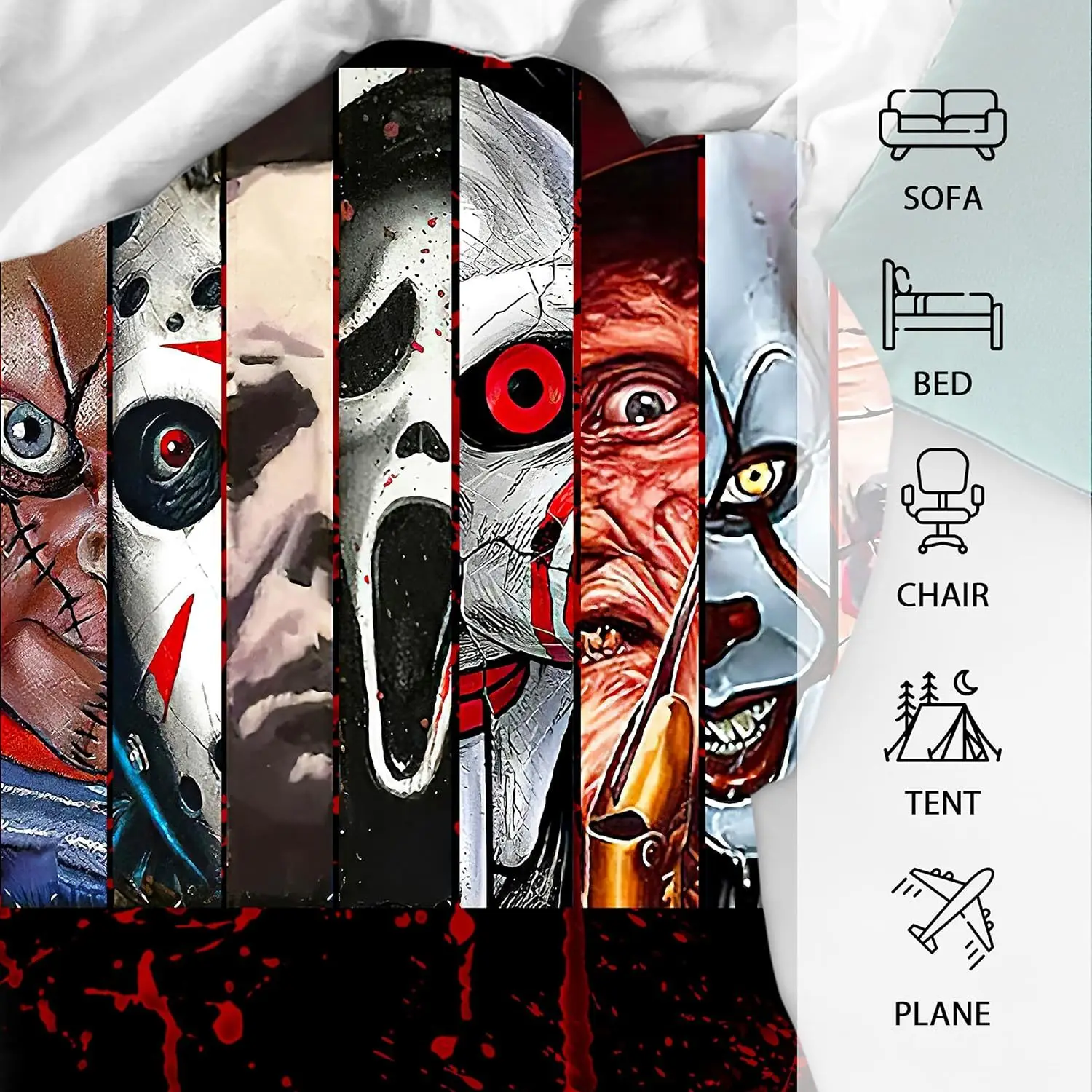 Одеяло из страшного фильма яркое одеяло легкое теплое плюшевое очень удобное