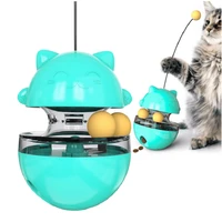 pet cat toys lucky funny leaking food ball kitten turntable tumbler toy funny cat stick container food dispenser iq improvement