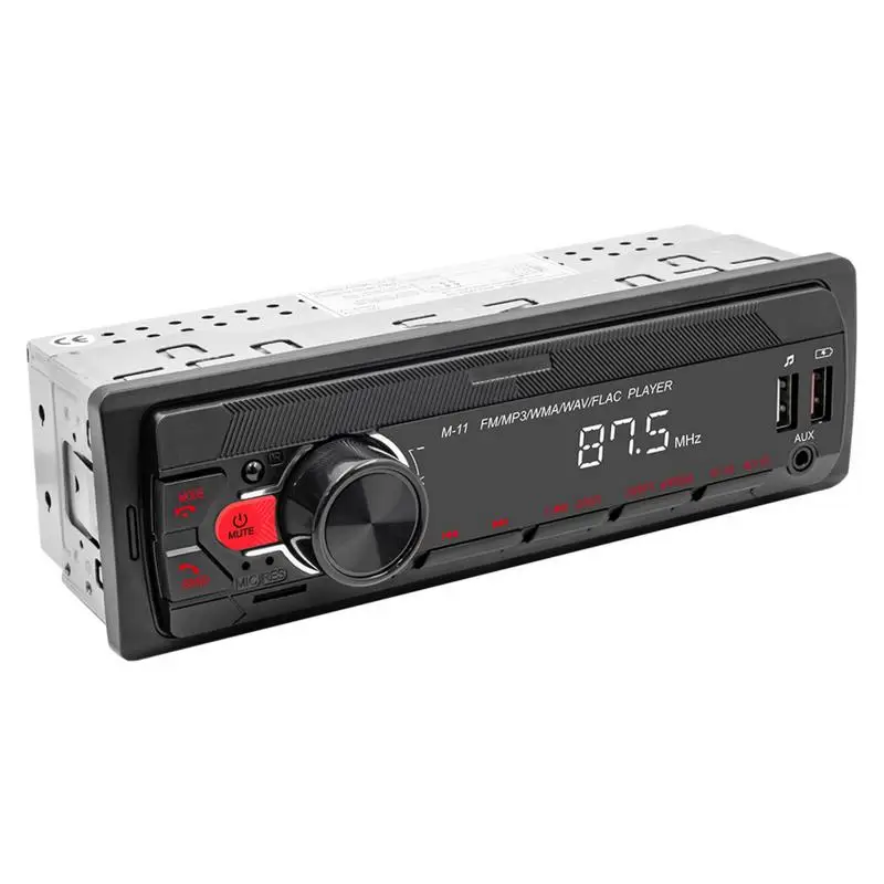 

Single Din Radio Car Single DIN Car Stereo Receiver Push To Talk Assistant BT Hands-Free Calling & Music Streaming USB MP3