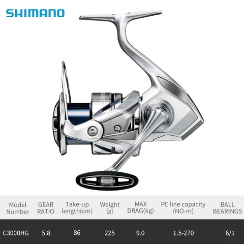 Оригинальная 2023 спиннинговая Рыболовная катушка SHIMANO STRADIC 1000HG/2500/C3000HG/4000XG/5000XG катушка для морской рыбалки