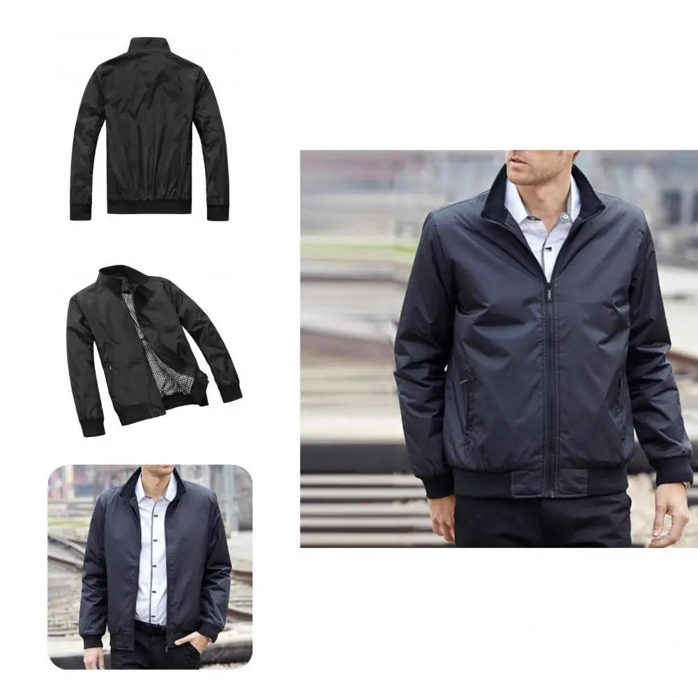 

Wear-resistant Great Cardigan Spring Jacket Zipper Spring Coat Leisure for Work