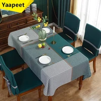 home tablecloth oil proof tablecloth anti scald houndstooth imitation cotton and linen thickened rectangle restaurant decoration
