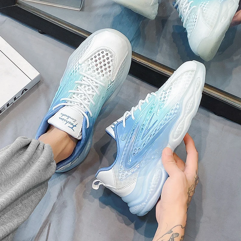 

Fashion Trend New Sports Dad Shoes Men's Summer Breathable Running Shoes Fitness Soft Bottom Sneakers Wild Casual Student Shoes