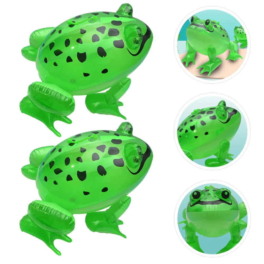 

children's toy baby plaything Luminous inflatable frog PVC luminous frog bouncing water inflatable