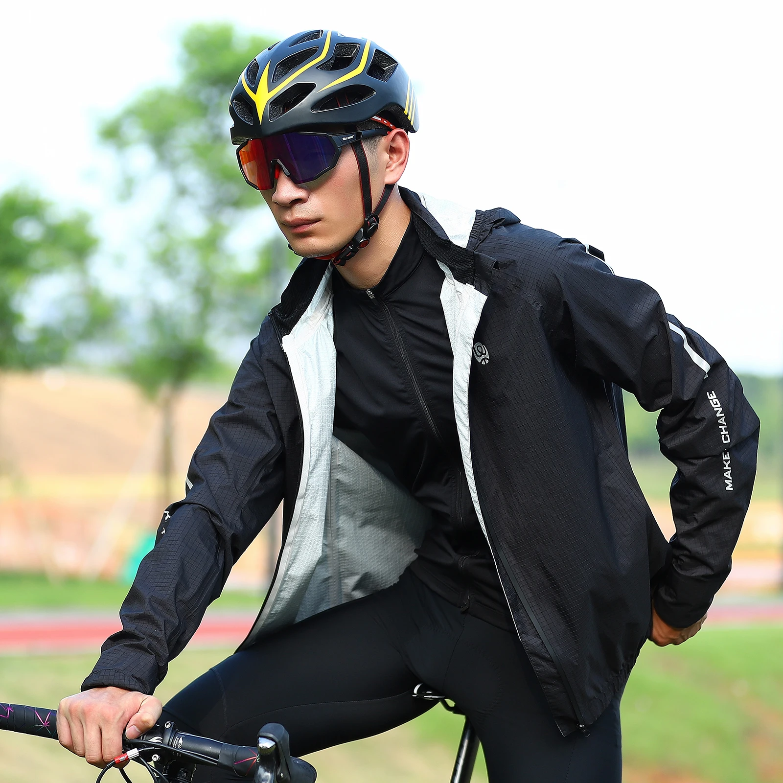 Велосипедная куртка WEST BIKING для мужчин и женщин, ветрозащитная, водонепроницаемая, с капюшоном, легкая, складная, для велоспорта и активного отдыха на природе. (art.: 3920dcf6e2763) - 3920dcf6e2763