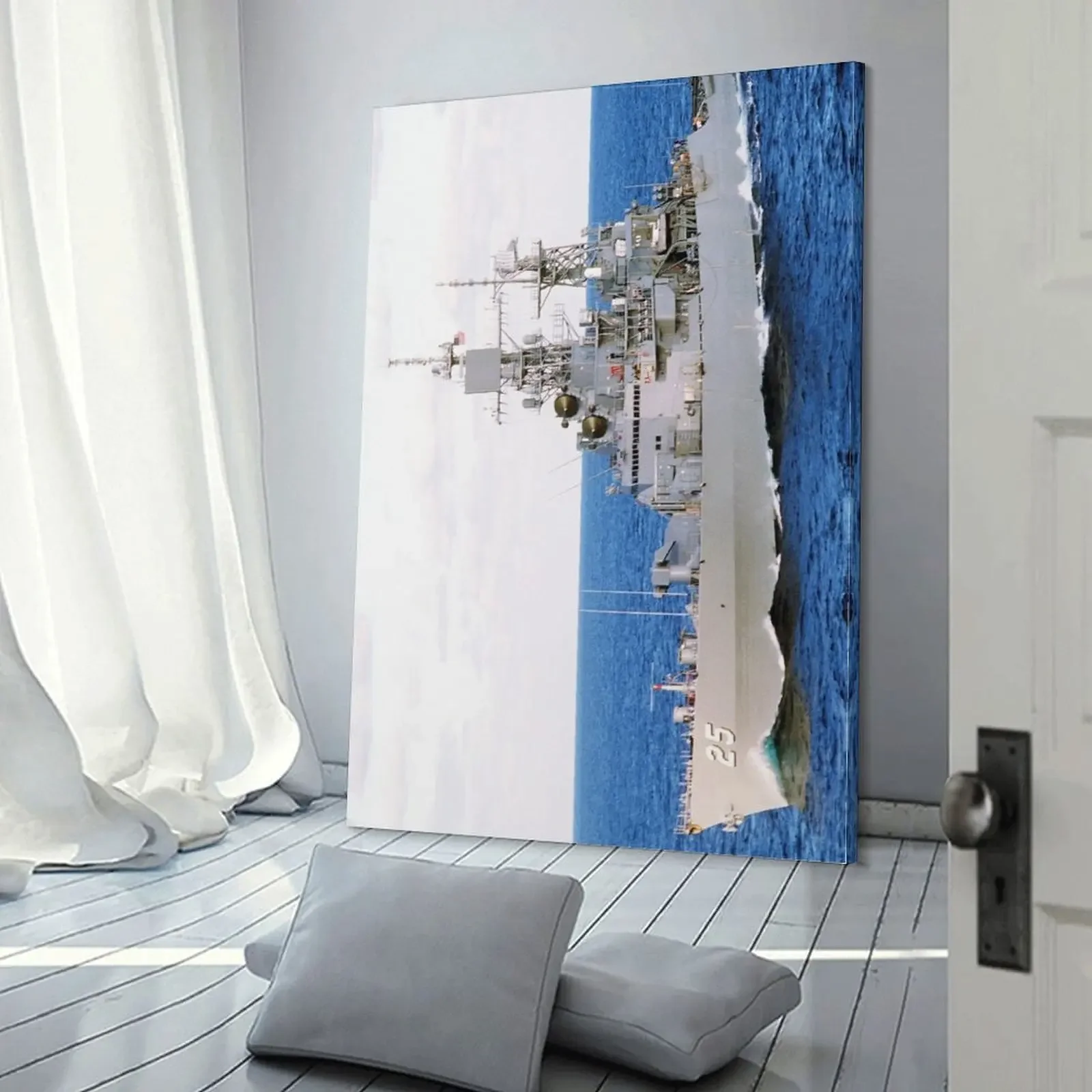 USS BAINBRIDGE (CGN-25) КОРАБЛЬНЫЙ МАГАЗИН Картина на холсте скандинавский домашний декор