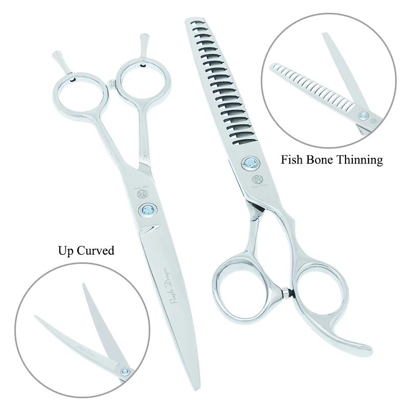 Фиолетовый дракон 7 0 &quotножницы для ухода за домашними животными острые режущие