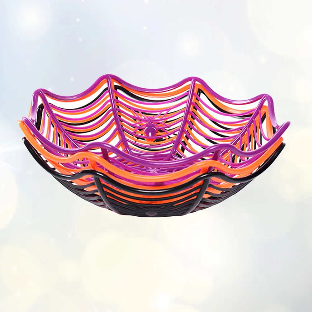 

3pcs Fruits Basket Decorative Spider Web Practical Candy Bowl for Decor
