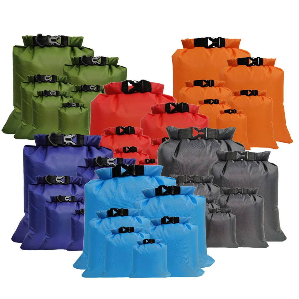 

6pcs Waterproof Dry Bag Set Outdoor Beach Swimming Camping Rafting Storage Bags 1.5/2.5L/3L/3.5L/5L/8L Floating Boating Sack Bag