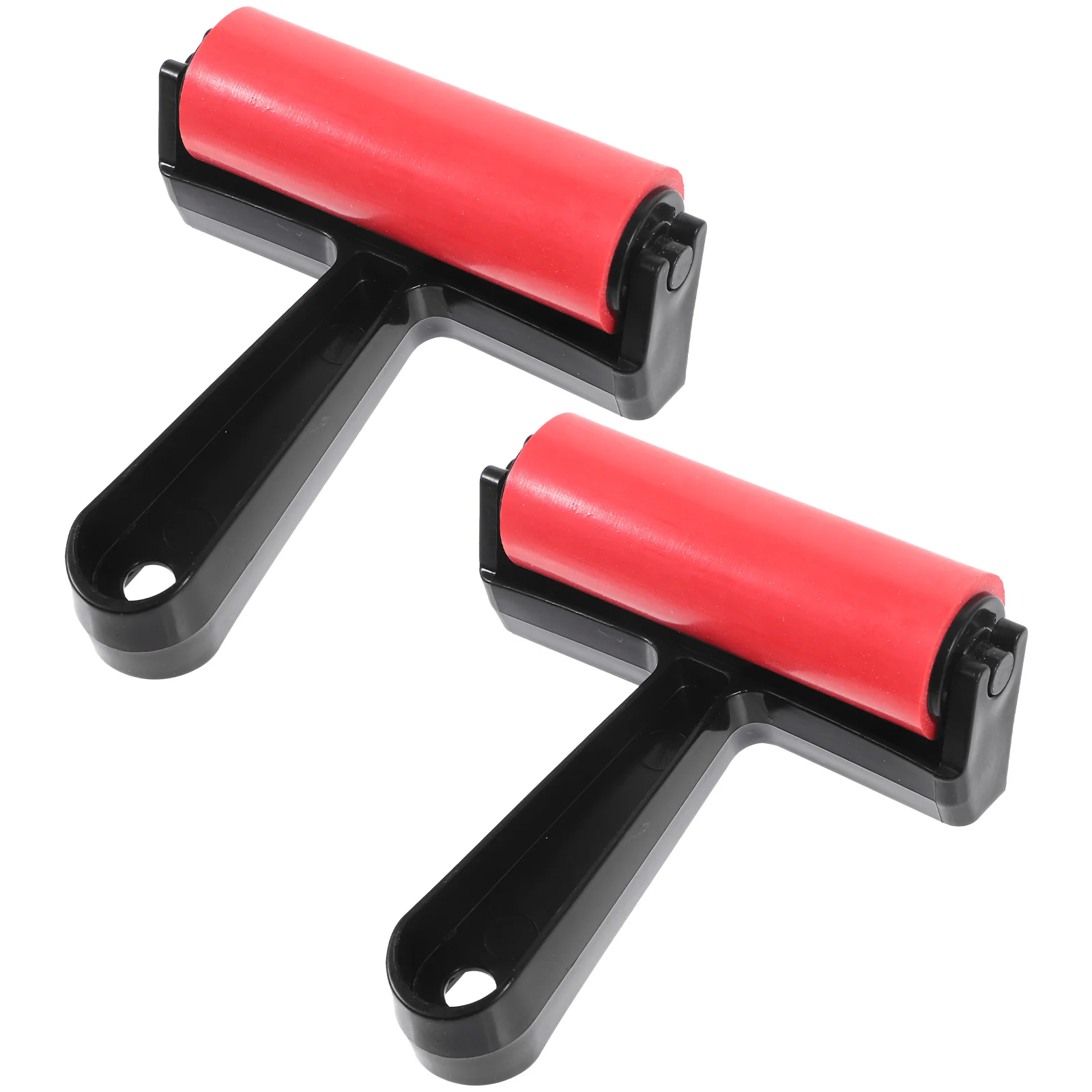 

2 Pcs Mini Tools Red Roller Supply Diamond Pressing Ink Replaceable Brayer Child