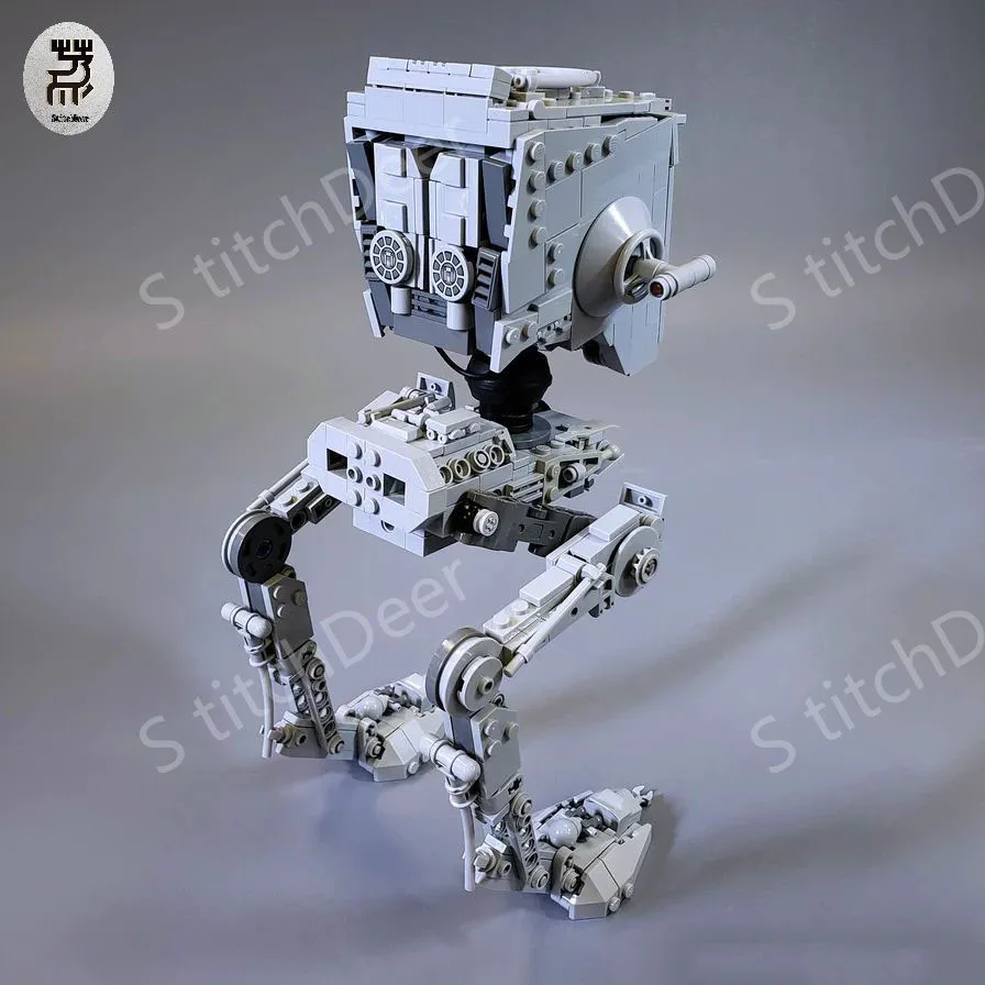 836 шт. MOC AT-ST маленький куриный робот армированное оружие строительные блоки
