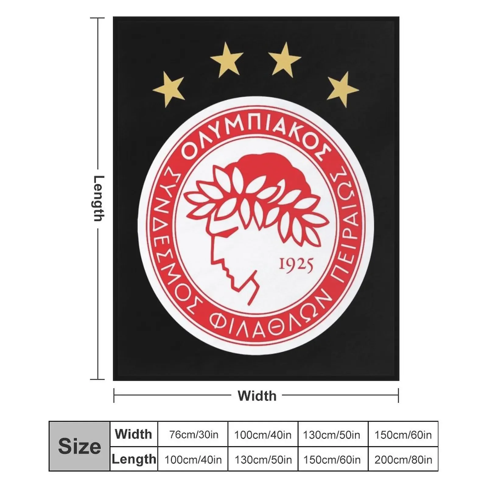 Винтажное одеяло Olympiacos FC Fleece