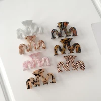 hollow out cellulose acetate hair claw irregular wavy shaped tortoise shell geometric jaw clamp french barrette women headwear