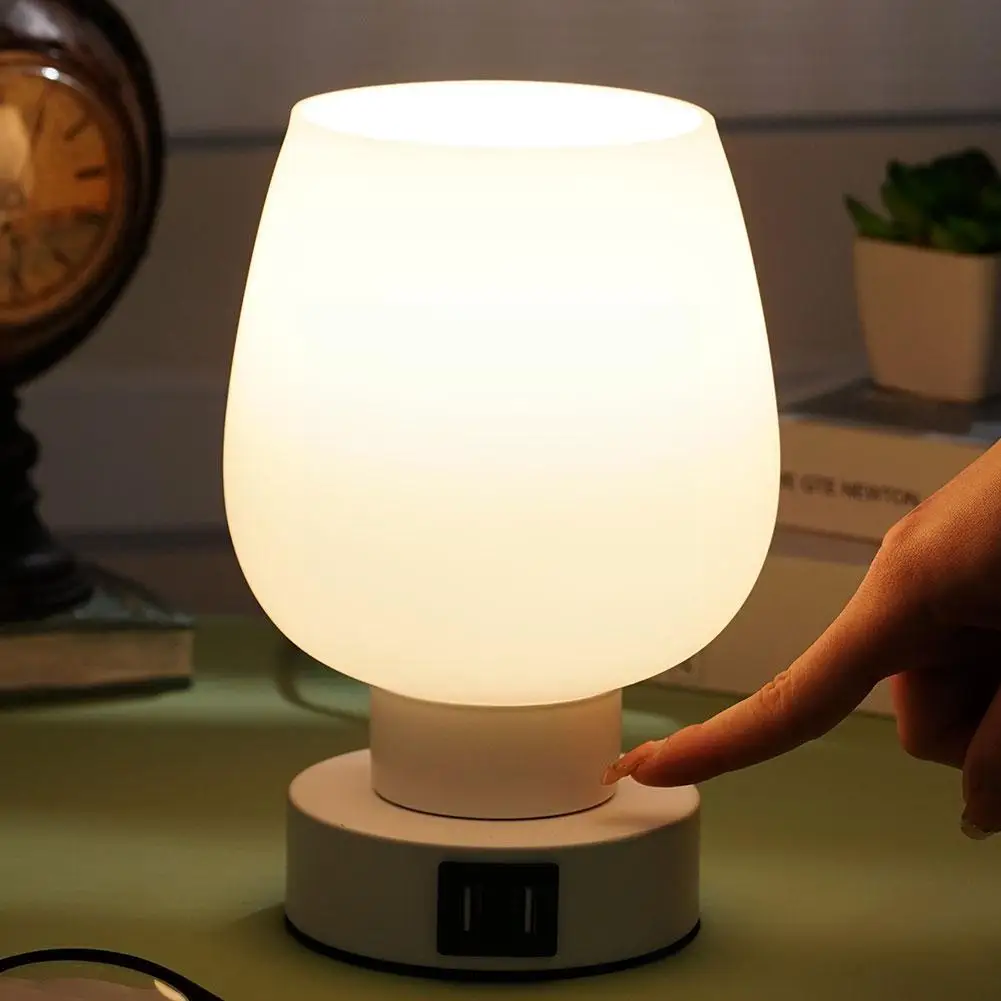 

3 Colors Changing Night Light Remote Control USB Rechargeable Table Lamp Lamp RGB Dimmable Night Lamp Bedside Portable N5R8