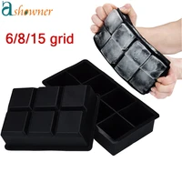 big ice tray mold ice cube maker giant jumbo large food grade silicone ice cube mould square shape ice trays molds for kitchen