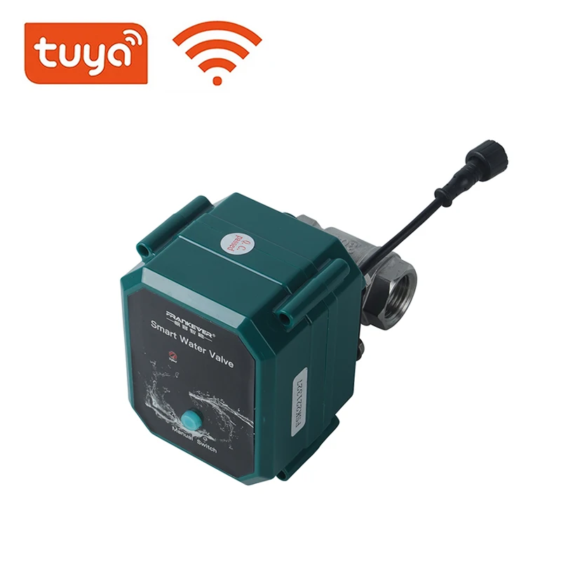 Фото Профессиональный отсекающий клапан расхода воды Tuya WIFI DN15 DN20 DN25 DN32 и комплект для обнаружения утечек, мониторинг управления через приложение, рейтинг IP65 №4