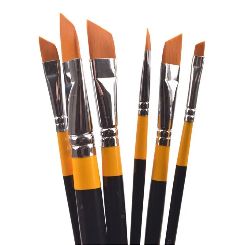 Nylon hair inclined peak brush set water chalk single digital oil painting acrylic paint watercolor pen painting row brush
