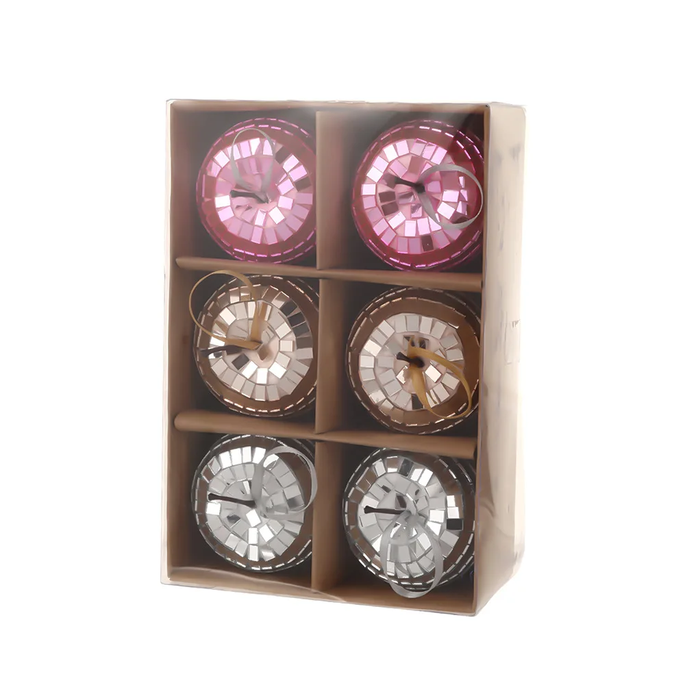 1 комплект рождественский зеркальный шар в форме яблока красочные блестящие