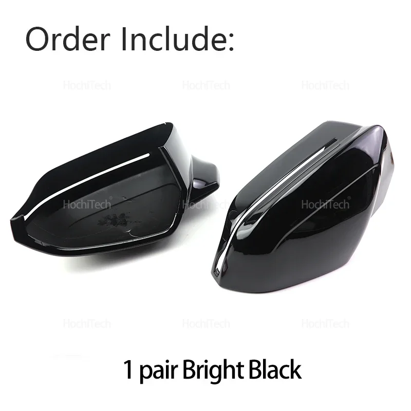 

Накладки на боковые зеркала заднего вида для BMW X3 G45 2025-2027, колпачки на боковые зеркала с левым рулем, яркая черная наклейка