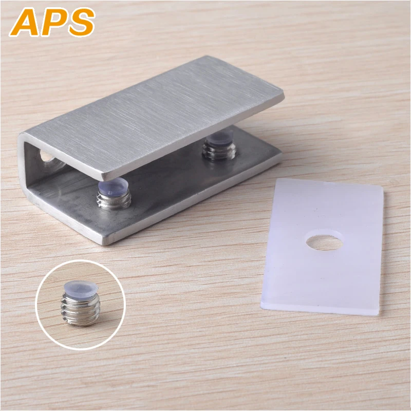

1PCS 304 Stainless Steel Clamps Clips Support Brackets 8-12 Mm Glass Clamp Hardware Glass Holder Cabinet Clips