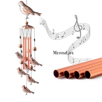 hummingbird retro wind chime with s hook portable wind bell bird wind catcher aluminum chime for garden yard decoration